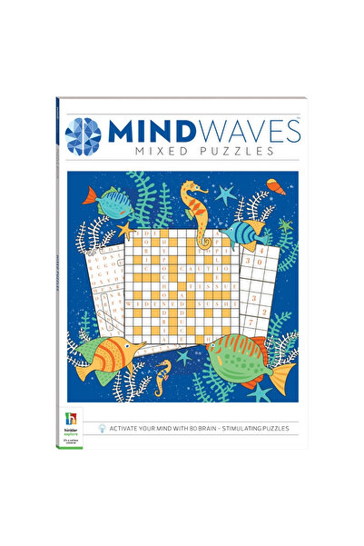 Hinkler Mindwaves Puzzle Book Mixed Puzzles | 128 Page Book | 80 Puzzles | Fun and Engaging Brain Game