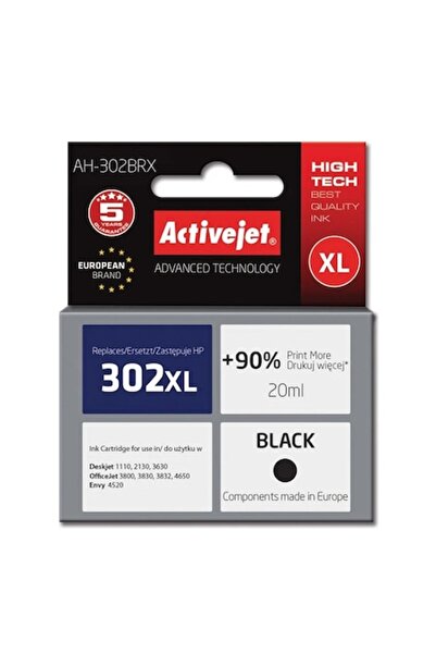 ActiveJet Съвместима касета с мастило HP 302 XL черна