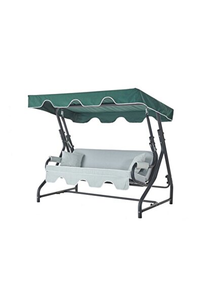 GenelTedarik Erinöz Luka 3 Kişilik Bahçe Balkon Teras Salıncağı - Minder: Yeş...