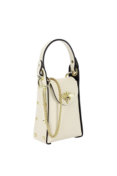 SOFILINE Geantă mică bej din piele naturală B-1021 127