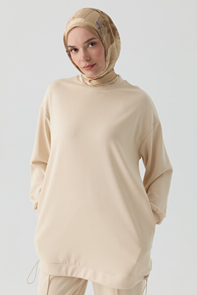 Tuğba Örme Tunik Pantolon Takım - Bej