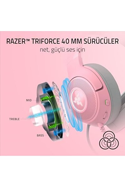 Nacario Nrcrioshop Kraken V2 - Wired Rgb Headset with Cat Ears (Reactive Flow...