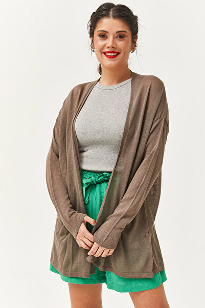 LE CARAMBOLE Women's Mink Thin Summer Knitwear Cardigan