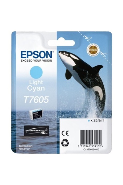 EPSON Ink Cartridge T7605, Blue, 26 ml