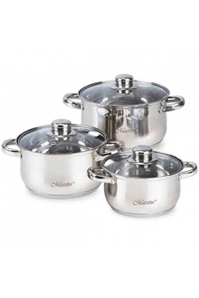 Maestro Комплект от 3 тенджери от неръждаема стомана, MR-2020-6M