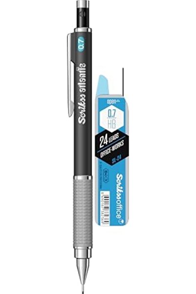 Nacario NrcrioShop SCRIKSS OFFICE Versatil 0.7 مم أسود و SL-24 HB Min 2'Li Bl...