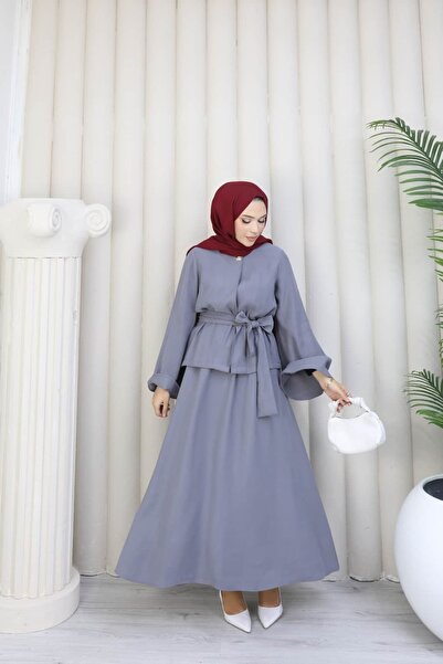 ankanoor Tencel Peplum Look Spanish Style Skirt Suit Anka264057