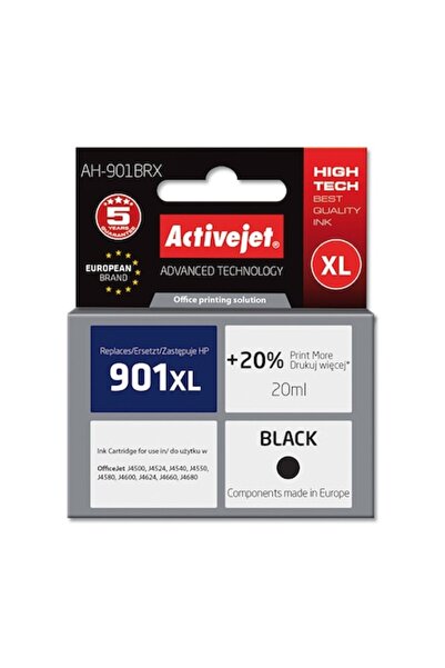 ActiveJet Compatible 901XL Black Cartridge for HP, 20 ml, Premium