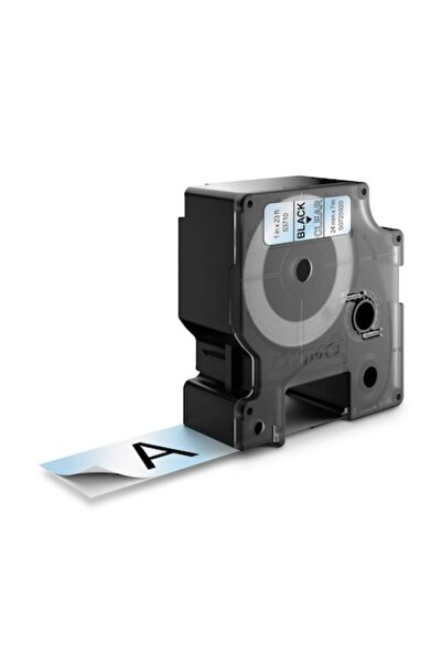 Dymo 53710 Etichete LabelManager D1, 24 mm x 7 m, Negre/Transparente