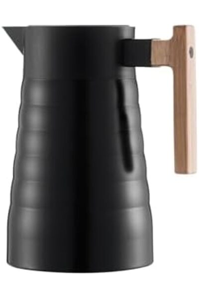 Nacario ترمس أسود منقوش من نركريوشوب سعة 1.5 لتر 1201248