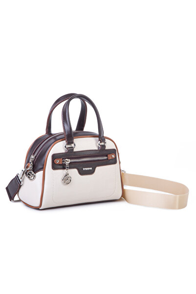 Nas Bag Women's Mini Handbag and Crossbody Bag Cream Brown Taba Victoria