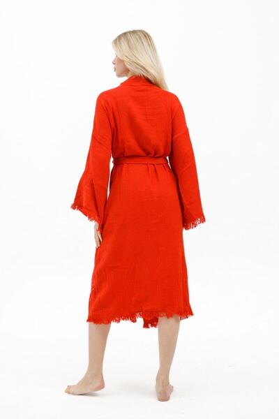 Befera Design Muslin Kimono 100% Cotton Patternless Bathrobe Kaftan Dressing ...