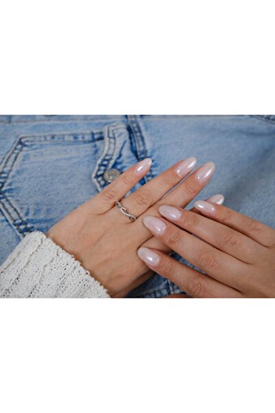 ATELİER TUĞBA خاتم YZK243 بتفاصيل حجرية ملونة لا نهائية قابل للتعديل