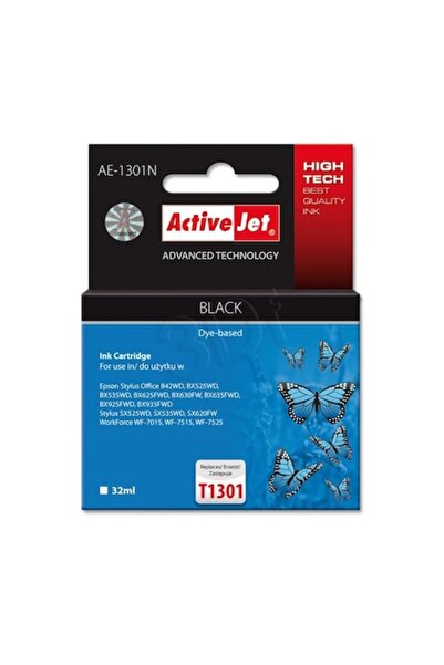 ActiveJet Ink Cartridge for Epson T1301, Activejet, 32 ml, Black