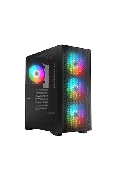 OEM Θήκη Logic Dart Pro ARGB Midi, 4 ανεμιστήρες ARGB, USB-C, μαύρο, μέγεθος ATX