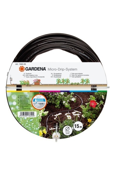 Gardena Set de țevi pentru irigații prin picurare, 3/16", 15 m