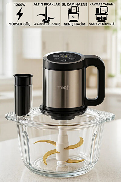 ozbience Güçlü 1200W 5L Et Kıyma Makinesi ve Çok Amaçlı Blender Seti