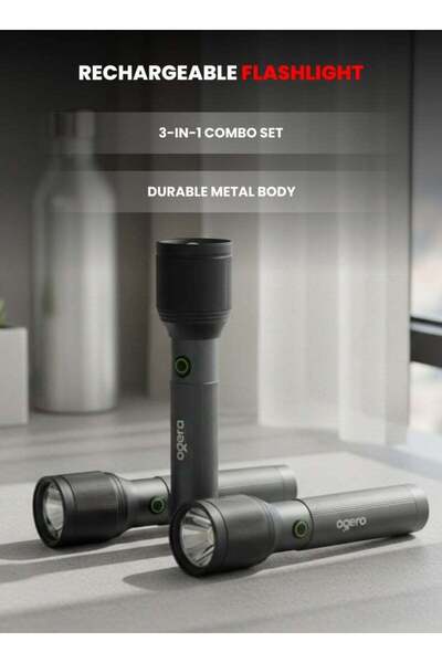 Ogera Rechargeable LED Flashlight 30W Laser Light