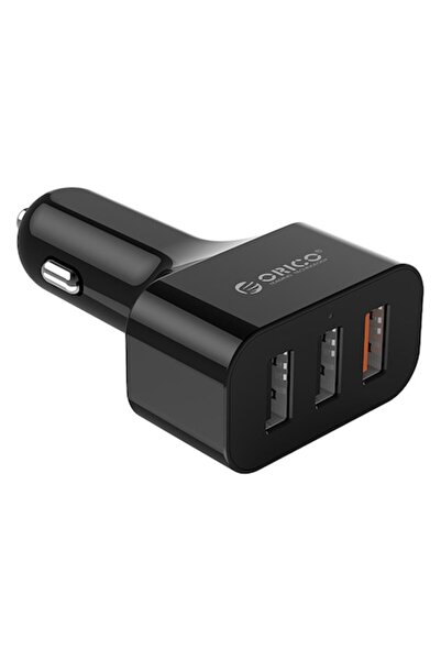Orico Зарядно за кола UCH-Q3, 3 порта, 35W, черно