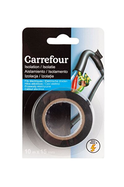 Carrefour Carrefour insulating tape for electrical cables, 10 m x 15 mm, black