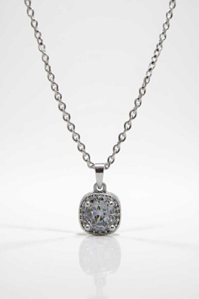 Swarovski Crystal Square Cut Stone Women's Necklace – Elegant and Classic Design