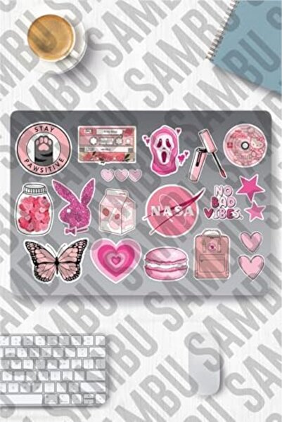 Nacario مجموعة ملصقات ذات طابع جمالي وردي من NrcrioShop 2 - وردي - هاتف محمول...