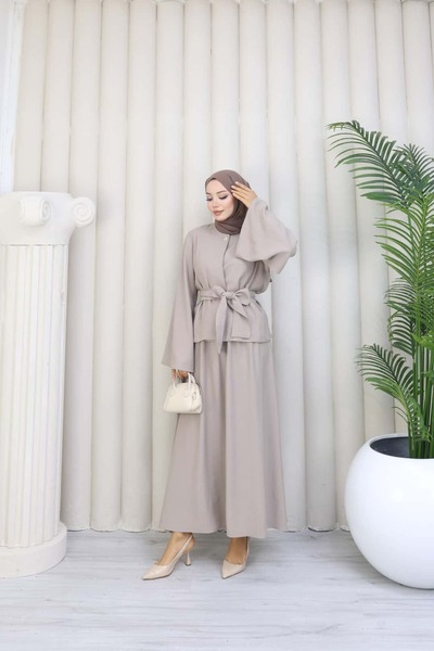 ankanoor Tencel Peplum Look Spanish Style Skirt Suit Anka264057