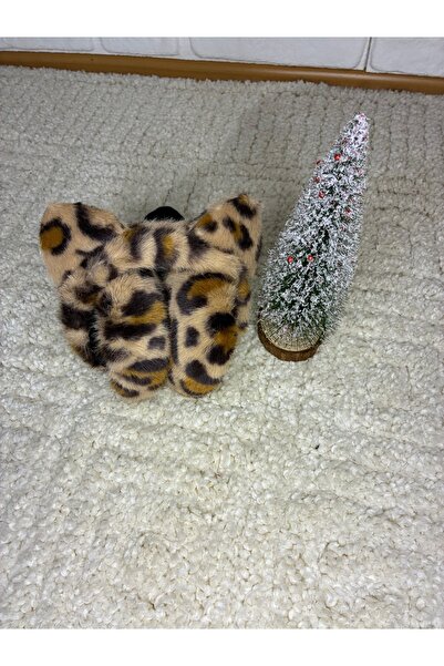 Neli Butik Leopar Desenli Vizon Peluş Kulaklık