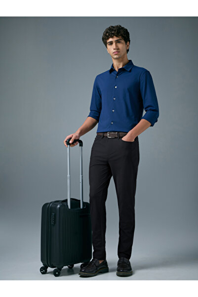 Technosport By Styli Men Semi-Formal Solid Straight Fit Trousers with DURACOOL