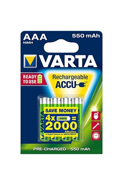 Varta Set de 4 baterii reîncărcabile HR03, AAA, 550mAh, Ni-Mh,