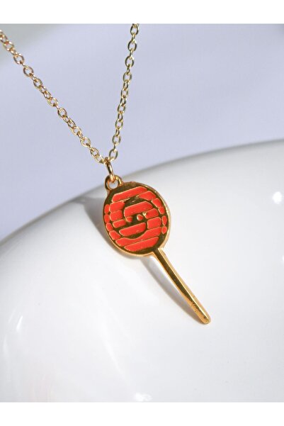 Reorah Collection Orange Lollipop Candy Necklace