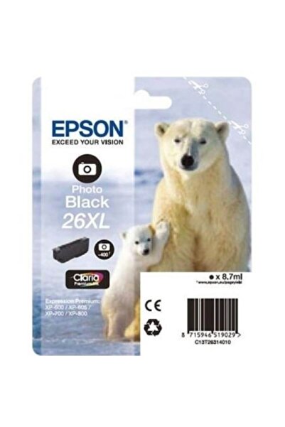 EPSON Cartuș de cerneală foto T2631 pentru XP-600/700/800, 8,7 ml, negru