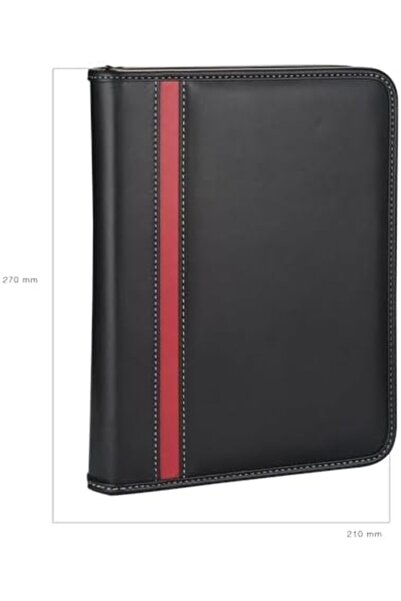 Nacario Nrcrioshop 2K 2026 Ajanda Leather Zippered 4-Ring Mechanism Organizer...