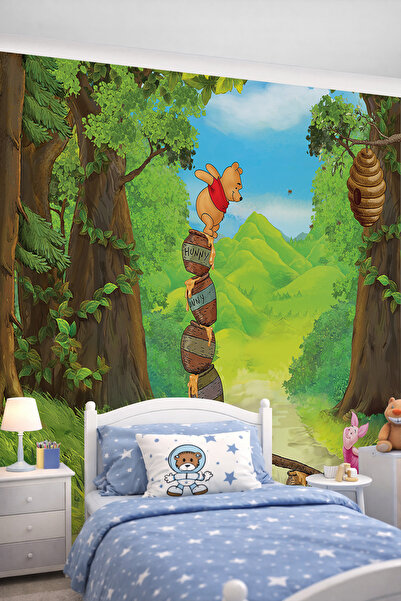 dreamwall Bal Ormanı Maceraları: Winnie ve Piglet Temalı Tek Parça Tekstil Du...