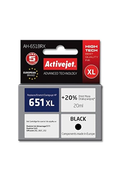ActiveJet Premium Ink Cartridge, Black, 20 ml