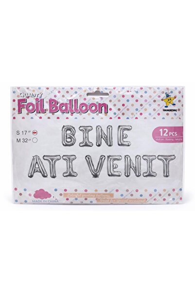 Vivian Fireworks Group "WELCOME" Foil Balloon Set – 43 cm – Gold / Silver – 1...