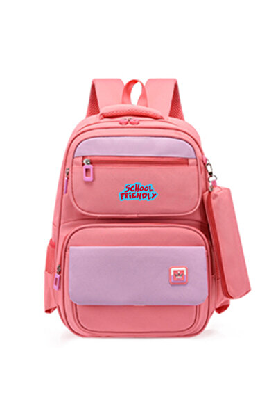 PIGNA Rucsac Funtasy roz gradul 0 cu penar cu 4 fermoare