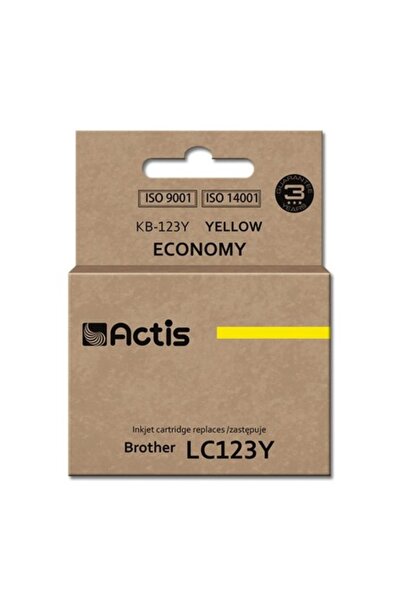 Actis KB-123Y Yellow Ink Cartridge for Brother Printer