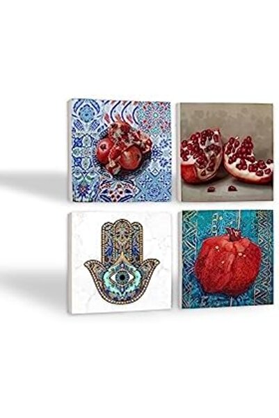 Nacario NrcrioShop طقم قواعد أكواب من الحجر على شكل حبة الرمان، فاطمة أنا، مج...