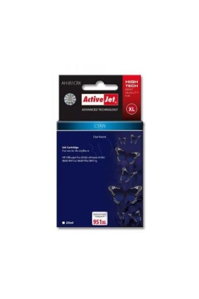 ActiveJet Ink Cartridge Compatible with HP CN046AE No.951XL, 25 ml, Cyan