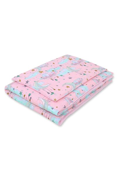 Other Set de lenjerie de pat pentru copii din bumbac, cu două fețe, cu lunci roz