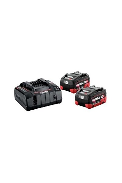 Metabo Σετ 2 μπαταριών, Metabo, 18V, 5,5Ah, με φορτιστή ASC 145, μαύρο/κόκκινο