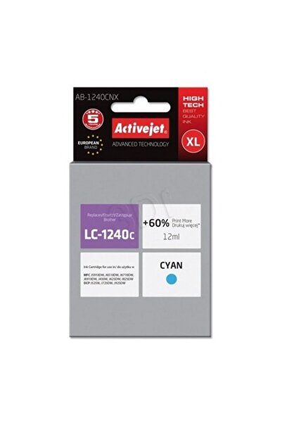 ActiveJet AB-1240CNX Ink (Brother LC1240C/1220C) Supreme, 12 ml, Cyan