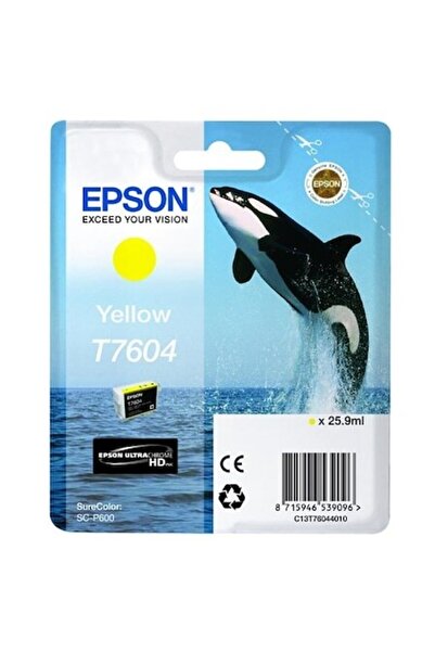 EPSON Ink Cartridge T7604, Yellow, 26 ml