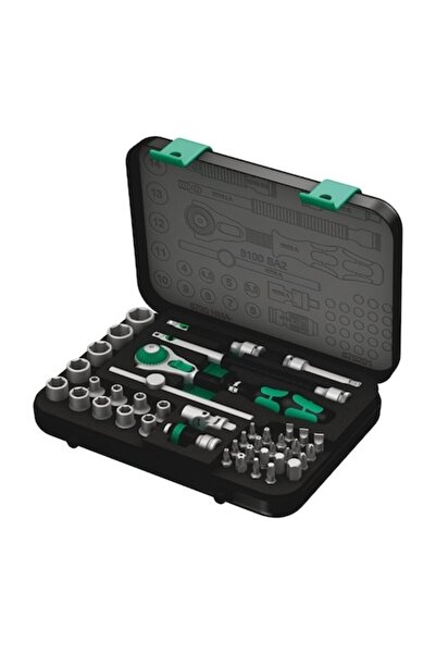 wera Set de scule Zyklop Speed ​​8100 SA 2 cu clichet 1/4" Imperial 41 piese