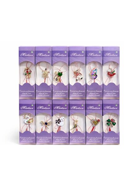 OEM Set de 24 Broșe Mărțișor, 13x4 cm, Modele Diverse, Cadou pentru Femei de ...