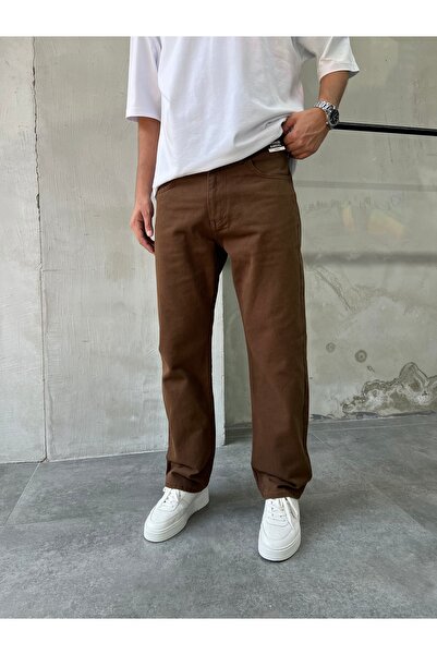 DİFRANSEL Men's Blue Lossefit Baggy Pants