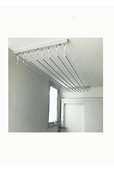 YILDIZ Metalik 3 sıra (30 cm) - boy: 150 cm - beyaz asansörlü çamaşır kurutma...