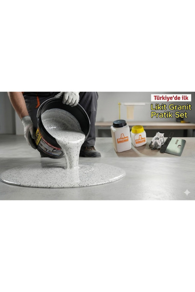BARS Likit Granit Kaydırmaz Zemin Kaplama | Granit Görünümlü Parlak Derzsiz İ...