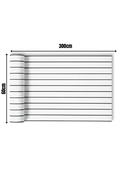 Tapetoo Home Decor Self-adhesive ribbing 120x300cm, Imitation Wood, White, Th...